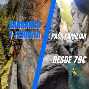 pack familiar barranco ferrata