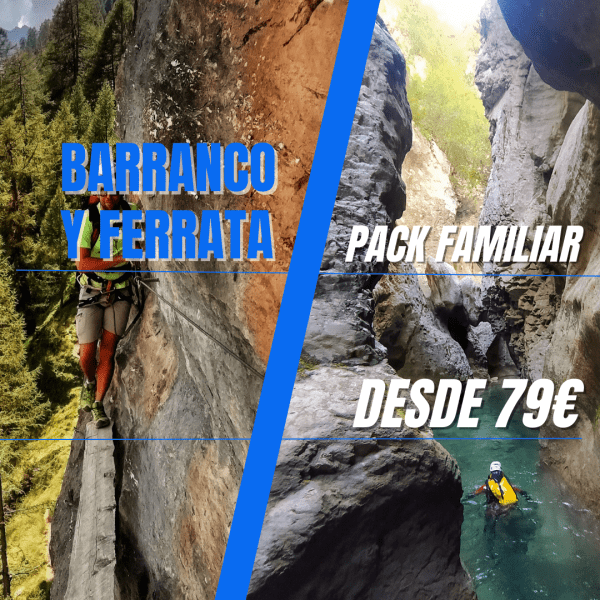 pack familiar barranco ferrata