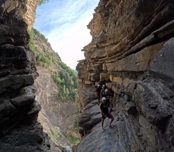 Vía Ferrata de Sorrosal en Pirineos