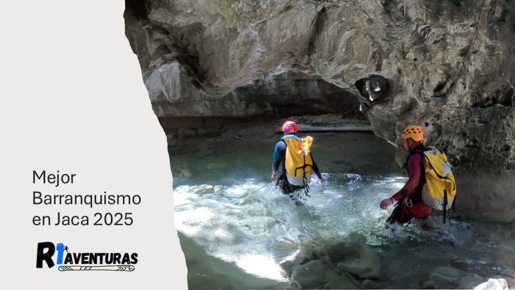Un grupo de deportistas en el barranco de Fago. Sin duda, uno de los lugares de mejor barranquismo en Jaca 2025